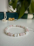 Bracelet Écoute de Soi - Pierre de Lune & Quartz Rose