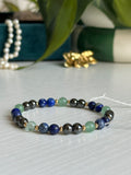 Bracelet Clarté & Focus Digital - Fluorite, Lapis Lazuli & Hématite