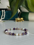 Bracelet Sommeil - Améthyste, Howlite, Quartz Rose & Lépidolite