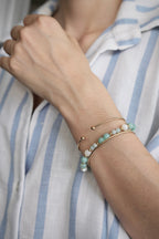 Bracelet Denise - Nacre, Amazonite & Aigue Marine
