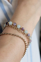 Bracelet Expression Intérieure - Améthyste Lavande & Aigue Marine