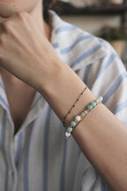 Bracelet Denise - Nacre, Amazonite & Aigue Marine