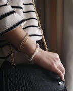 Bracelet Angèle - Nacre & Calcédoine Bleue