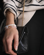 Bracelet Angèle - Nacre & Calcédoine Bleue