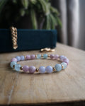 Bracelet Fèlis - Kunzite, Aigue marine & Calcédoine bleue