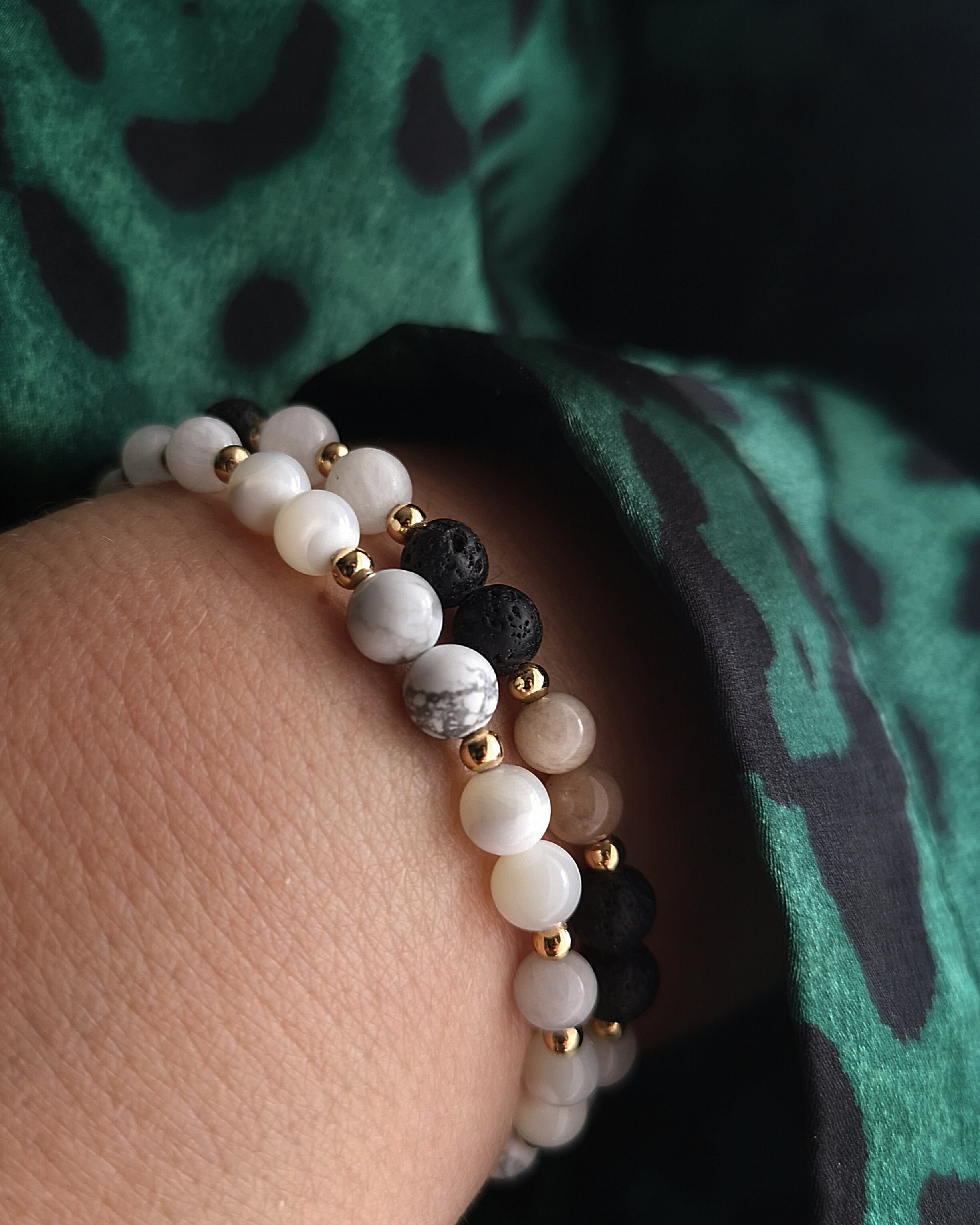 Bracelet Eisabello - Howlite & Nacre