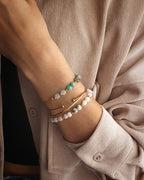Bracelet Barnabé Doré - Jaspe kiwi, Amazonite & Aigue Marine