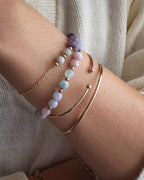 Bracelet Fèlis - Kunzite, Aigue marine & Calcédoine bleue