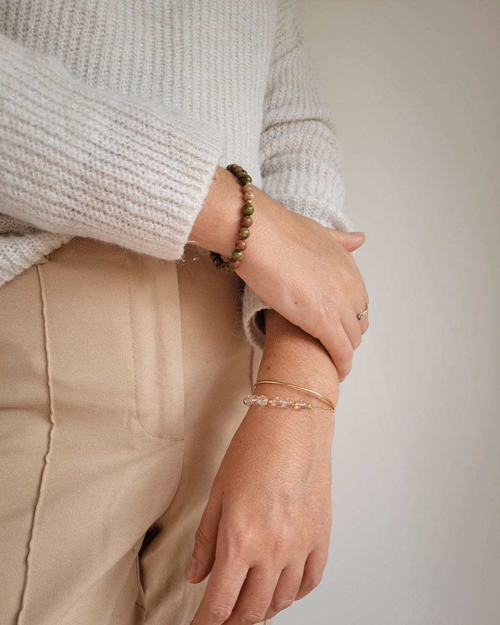 Bracelet César Doré - Cristal de Roche