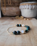Bracelet Gabin - Turquoise d'Afrique & Nacre