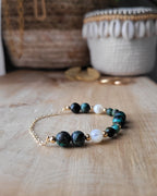 Bracelet Gabin - Turquoise d'Afrique & Nacre