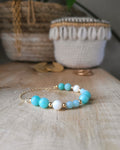 Bracelet Eleno Doré - Nacre, Amazonite & Aigue Marine