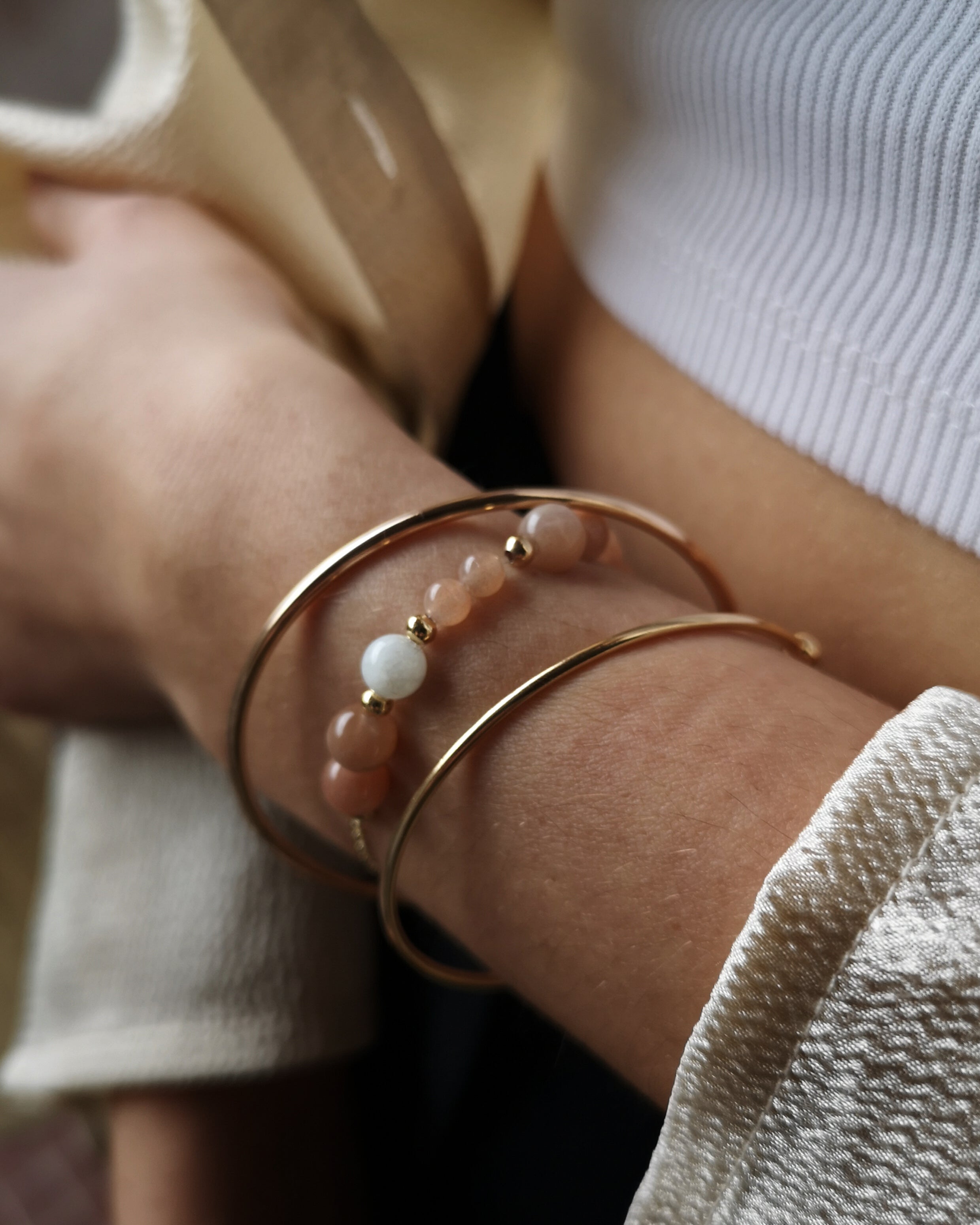 Bracelet Laly - Pierre du Soleil & Nacre