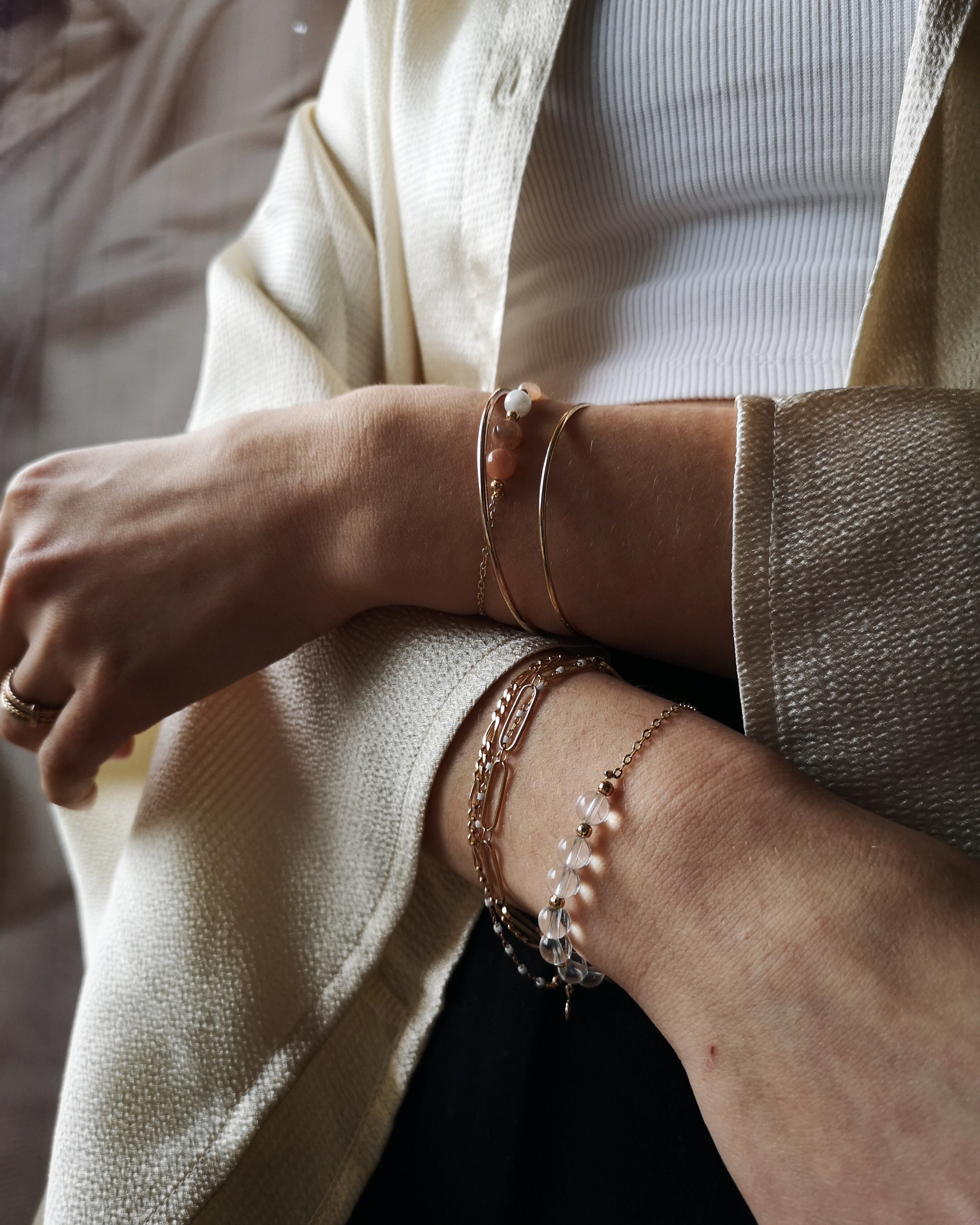 Bracelet Laly - Pierre du Soleil & Nacre