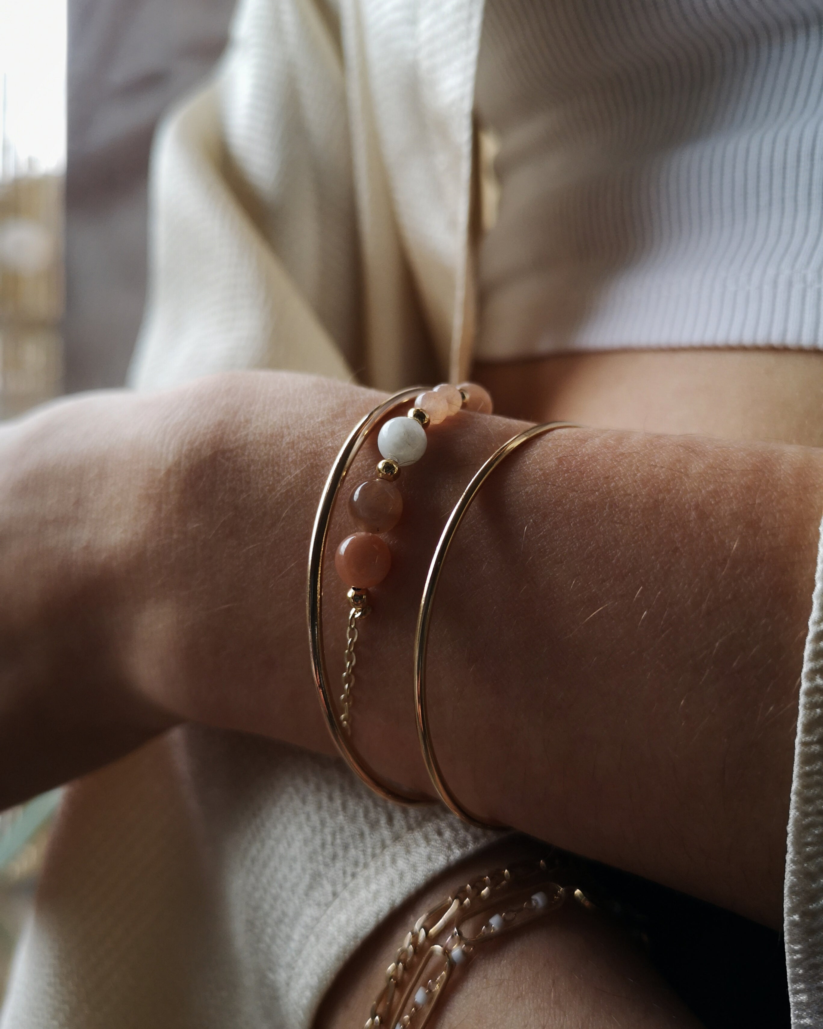 Bracelet Laly - Pierre du Soleil & Nacre