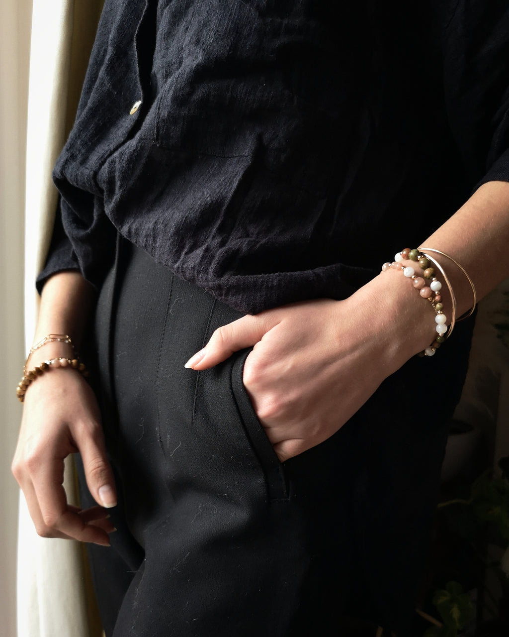 Bracelet Laly - Pierre du Soleil & Nacre